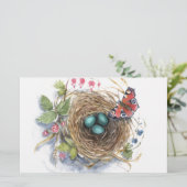 Robin Nest Briefpapier (Stehend Vorderseite)