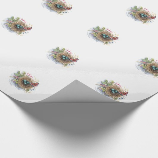 Robin Nest Geschenkpapier (Ecke)