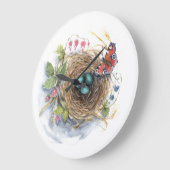 Robin Nest Große Wanduhr (Winkel)