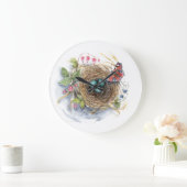 Robin Nest Große Wanduhr (Zuhause)