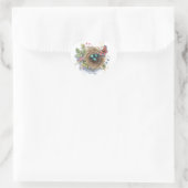 Robin Nest Herz-Aufkleber (Tasche)