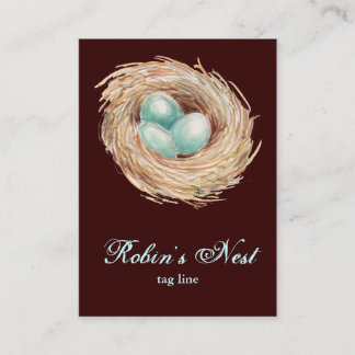 Robin-Nest mit blauen Ei-Gewohnheits-Visitenkarten Visitenkarte