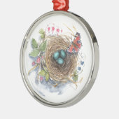 Robin Nest Ornament Aus Metall (Links)
