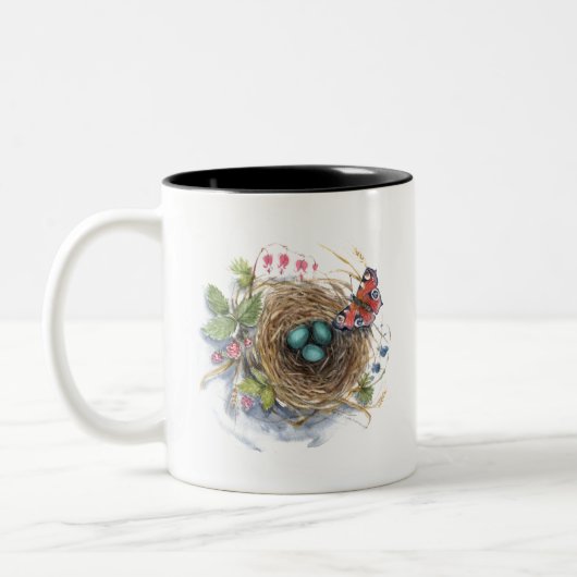 Robin Nest Zweifarbige Tasse (Links)