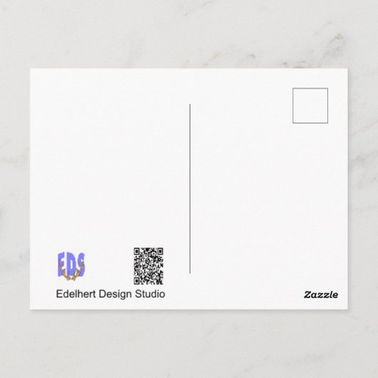 Robin on Bicycle Nah Up DIY Postkarte (Rückseite)