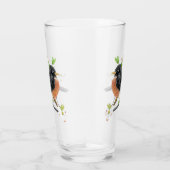 Robin on Dogwood Glass Tumbler (Rechts)