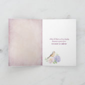 Robin on Peony Sympathy Card Karte (Innenseite)