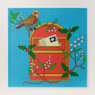 Robin on Postbox Puzzle