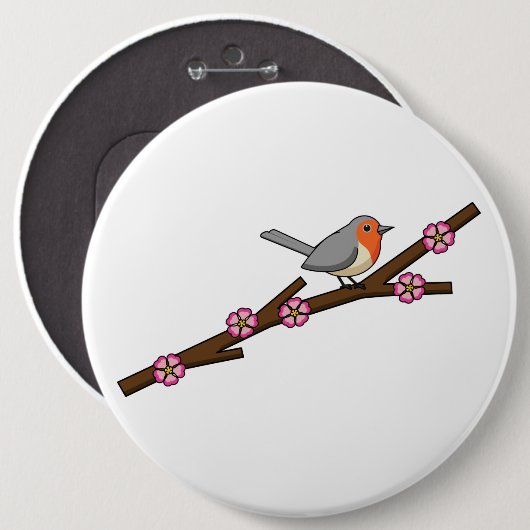 Robin on Sakura Button (Vorne & Hinten)