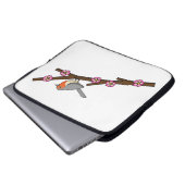 Robin on Sakura Laptopschutzhülle (Vorne Knopf)