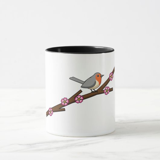 Robin on Sakura Tasse (Zentrum)
