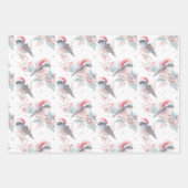 Robin Owl Patterns South Hemisphäre Weihnachten Geschenkpapier Set (Vorderseite 3)