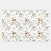 Robin Owl Patterns South Hemisphäre Weihnachten Geschenkpapier Set (Vorderseite 2)