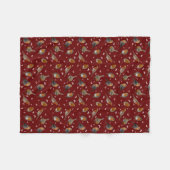 Robin Party Fleece Blanket (Burgund) (Vorderseite (Horizontal))