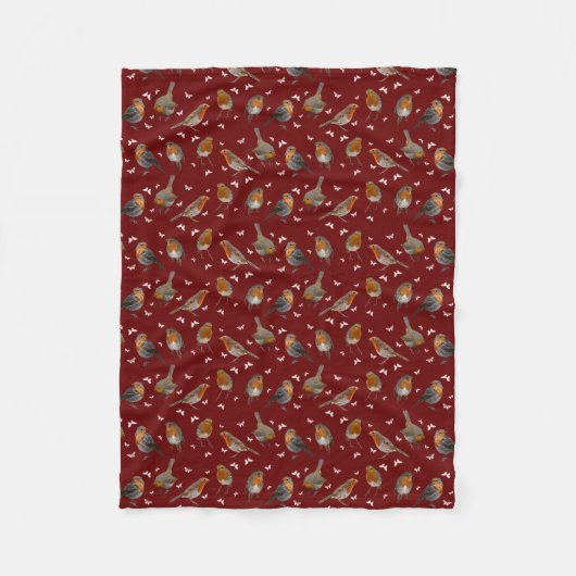 Robin Party Fleece Blanket (Burgund) (Vorderseite)