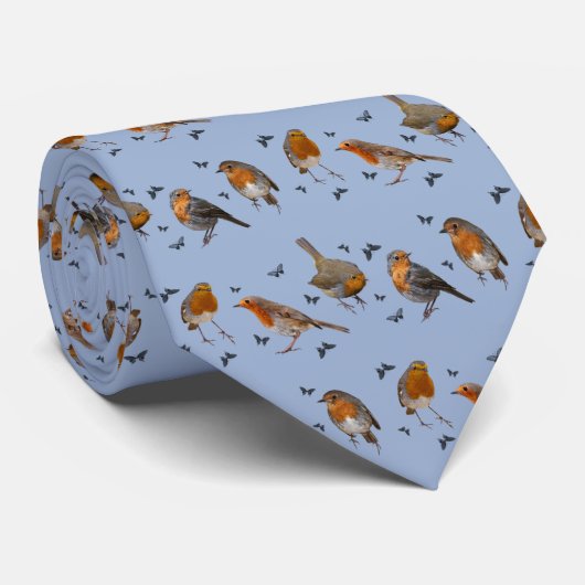 Robin Party Krawatte (Light Blue) (Gerollt)