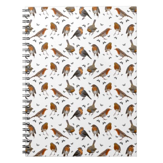 Robin Party Notebook (Farbe auswählen) Notizblock (Vorderseite)