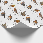 Robin Party Wrapping Paper (Farbe auswählen) Geschenkpapier (Ecke)