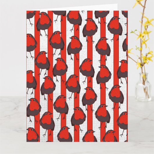 Robin Pattern Karte (Gelbe Blume)