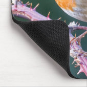 Robin Perched auf einer BlackBerry-Zweigniederlass Mousepad (Ecke)