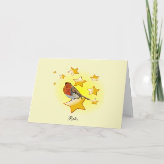 Robin Red Breast Bird ist ein Star Karte (Vorderseite)