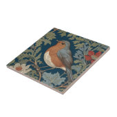 Robin Red Breast Bird William Morris Stil Links Fliese (Seite)