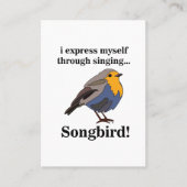 Robin Red Breast Songbird Visitenkarte (Vorderseite)