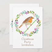 Robin Red Breast, Vogel von Weihnachten Einladung (Vorne/Hinten)