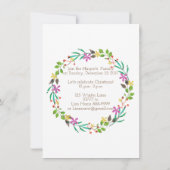 Robin Red Breast, Vogel von Weihnachten Einladung (Rückseite)