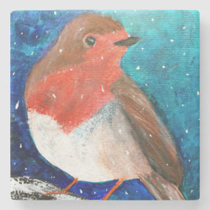 Robin Redbreast im Schnee, Untersetzer