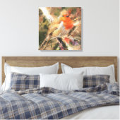 Robin RedBrust Leinwanddruck (Insitu (Schlafzimmer))