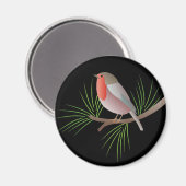 Robin RedBrust Magnet (Vorderseite/Rückseite)