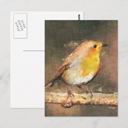 Robin RedBrust Postkarte (Vorne/Hinten)