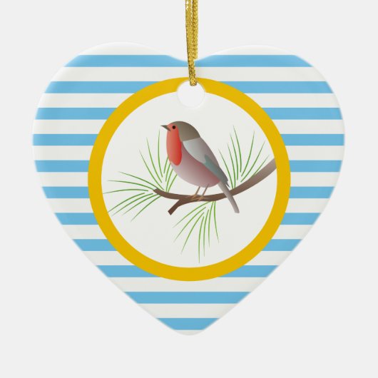 Robin RedBrust-Sonderschmuck Keramikornament (Vorne)