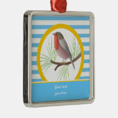 Robin RedBrust-Sonderschmuck Silbernes Ornament (Rechts)