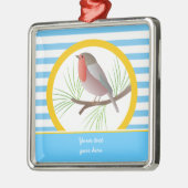 Robin RedBrust-Sonderschmuck Silbernes Ornament (Links)