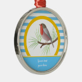 Robin RedBrust-Sonderschmuck Silbernes Ornament (Rechts)