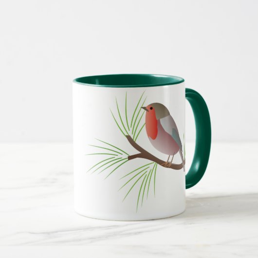 Robin RedBrust Tasse (VorderseiteRechts)