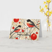 Robin RedBrustweihnachtskarte Karte (Gelbe Blume)