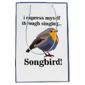 Robin Redust Songbird Mittlere Geschenktüte (Vorderseite)