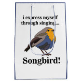 Robin Redust Songbird Mittlere Geschenktüte (Rückseite)