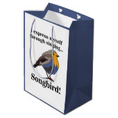 Robin Redust Songbird Mittlere Geschenktüte (Rückseite Schrägansicht)