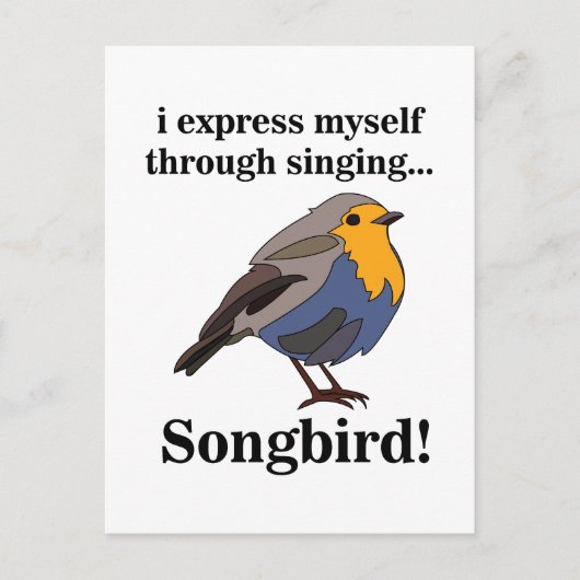 Robin Redust Songbird Postkarte (Vorderseite)