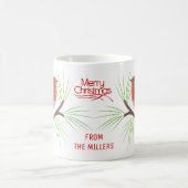 Robin Redust und Frohe Weihnachtstypografie Kaffeetasse (Mittel)