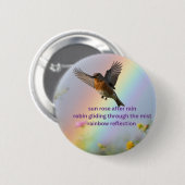 Robin Regenbogen Button (Vorne & Hinten)