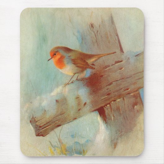 Robin Rotbrust Mousepad (Vorne)