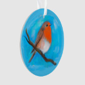 Robin Rotbrust Ornament (Vorderseite)