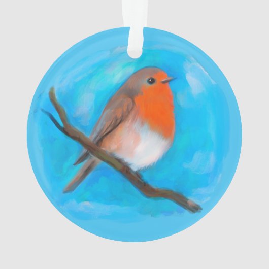 Robin Rotbrust Ornament (Rückseite)