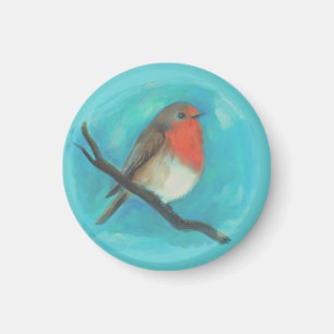 Robin Rotbrustmagnet Magnet