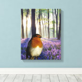 Robin rotes Brustbild für eingewickelte Leinwand (Insitu (Holzboden))